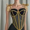 Festive Embroidered Slimming Fishbone Corset - Body Shaping & Gathering Design