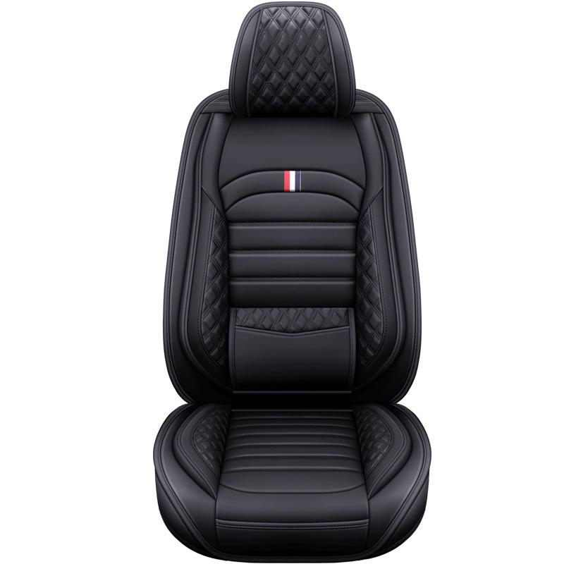 All-Season Universal Nappa Leather Car Seat Cover - Breathable Perforated Full Surround Design