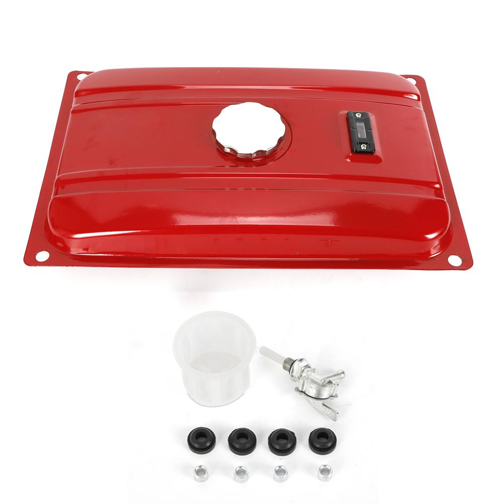 4 Gallon Red Generator Universal Fuel Tank 54.8*36*10cm 15L Equipment Tank with Chrome Cap Gauge Fits for EC2500 красный