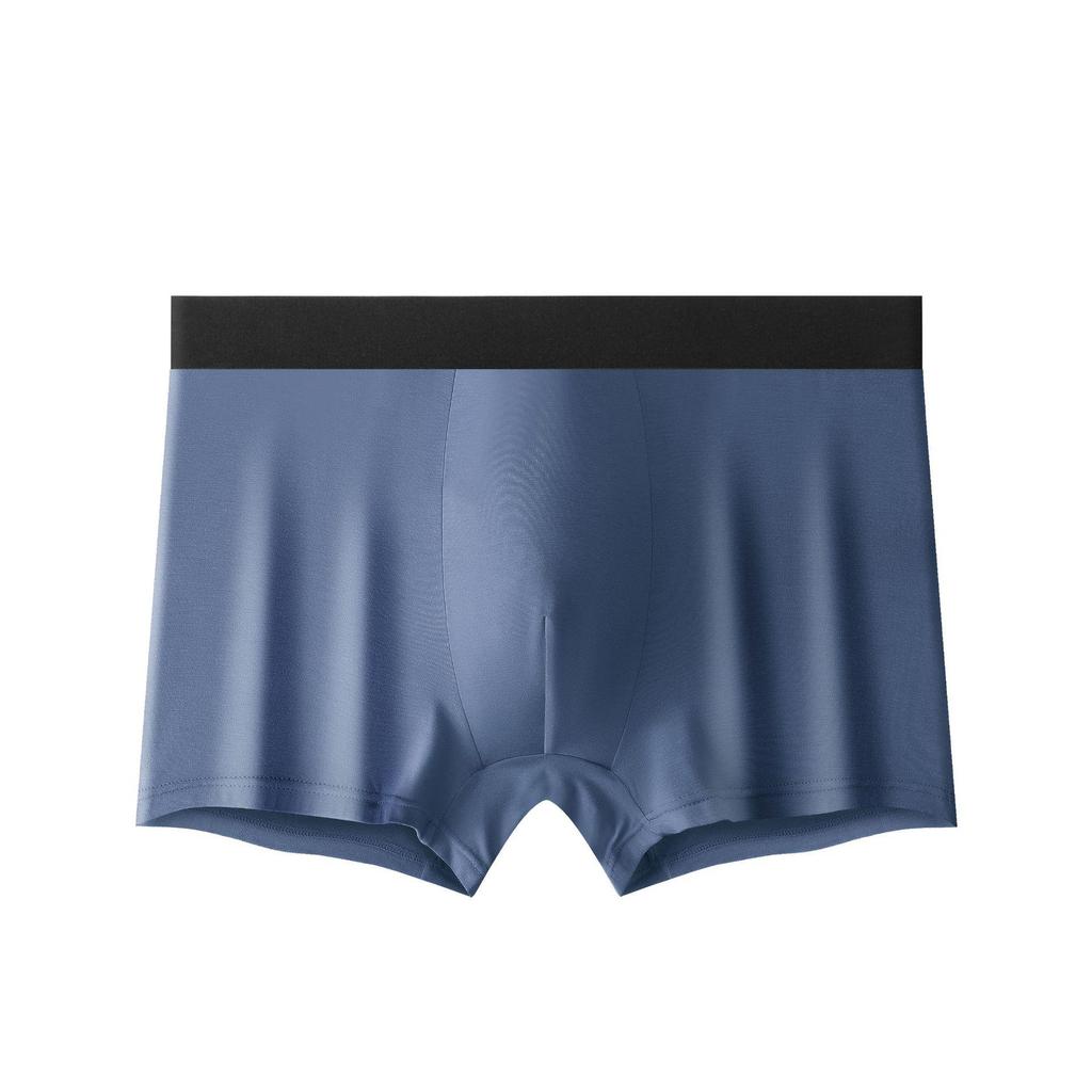 Men's Combed Cotton Boxer Briefs with Breathable Graphene Antibacterial Crotch – Large Size, Ultra-Comfortable.