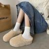Women Winter Thick Sole Warm Fluffy Slippers Fashion Cozy Indoor House Slides Woman Increase Non Slip Plush Warm Cotton Slippers