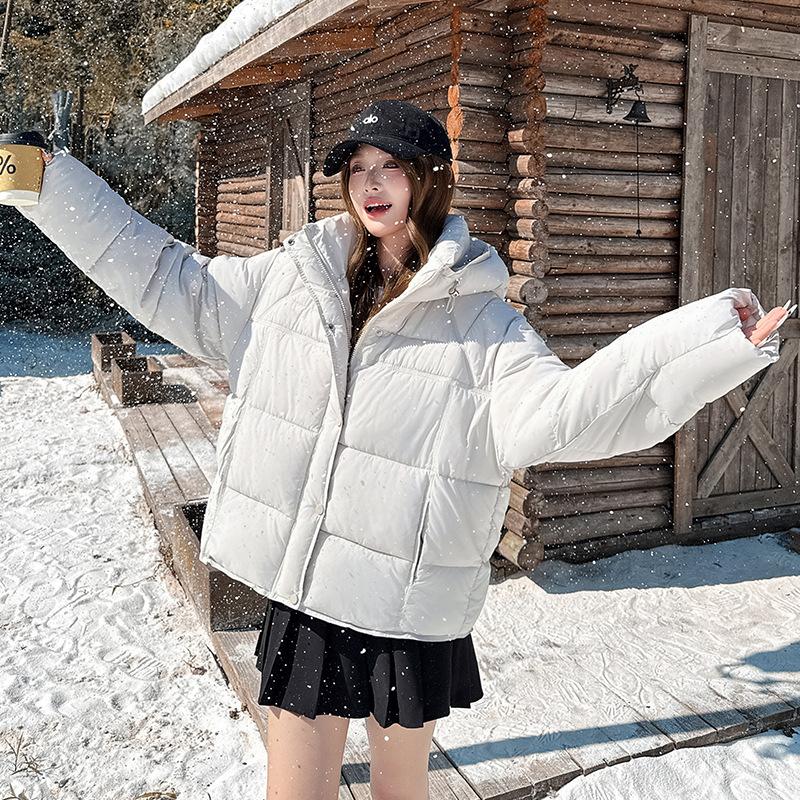New Winter Cotton Coat Hooded Versatile and Loose Korean Cotton Coat Fashionable Warm Bread Coat Women's Jacket