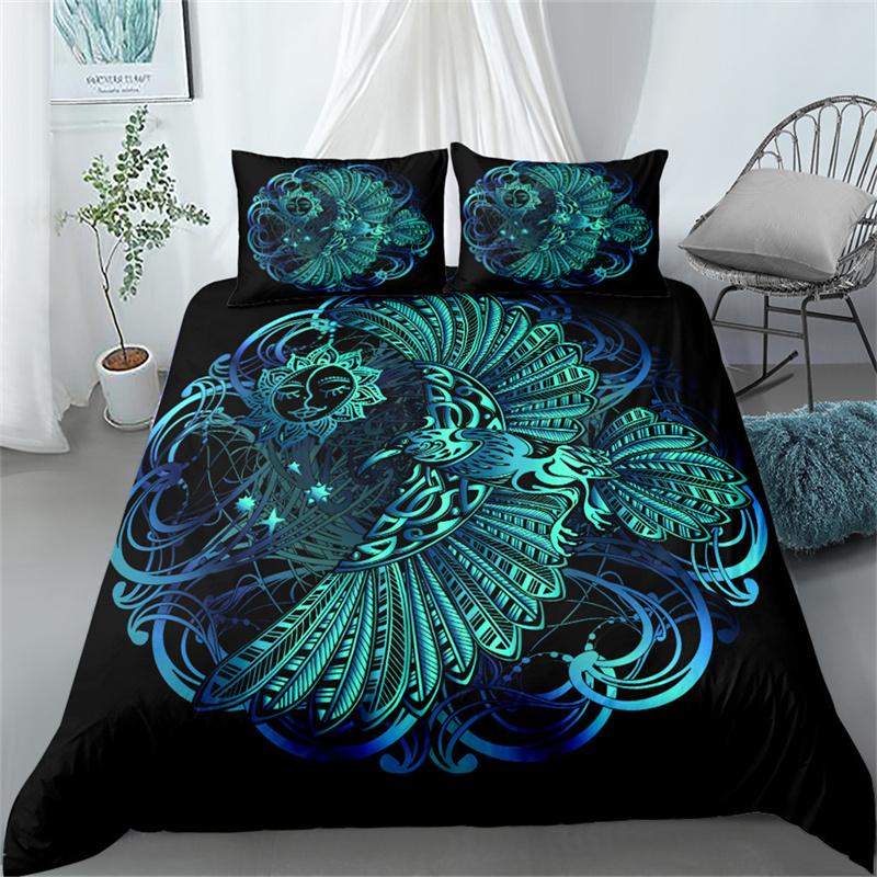 Viking Northern Germanic Culture Wolf Celtic Bedding Set Boys Girls Twin Queen Size Duvet Cover Pillowcase Bed Kids Adult