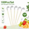 100Pcs/Set Golf Club Head Design Disposable Golf Cocktail Picks Fruit Skewers  Golf Theme Party