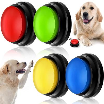 Lustiges Hundespielzeug zum Aufnehmen Haustierspielzeug Reise Sprechende Starter Haustier Sprechtasten Tragbar Niedlicher Haustierknopf Farbe Sprachaufnahmetaste