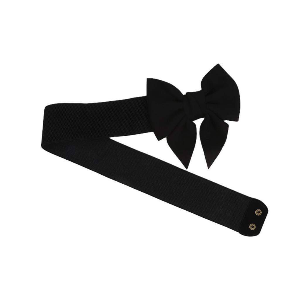 Dame Stretch Midjebelte Stropper Elegant Bred Side Midjebånd Stor Sløyfe Elastiske Belter For Jenter Kjole Kåpe Cummerbunds Korsett