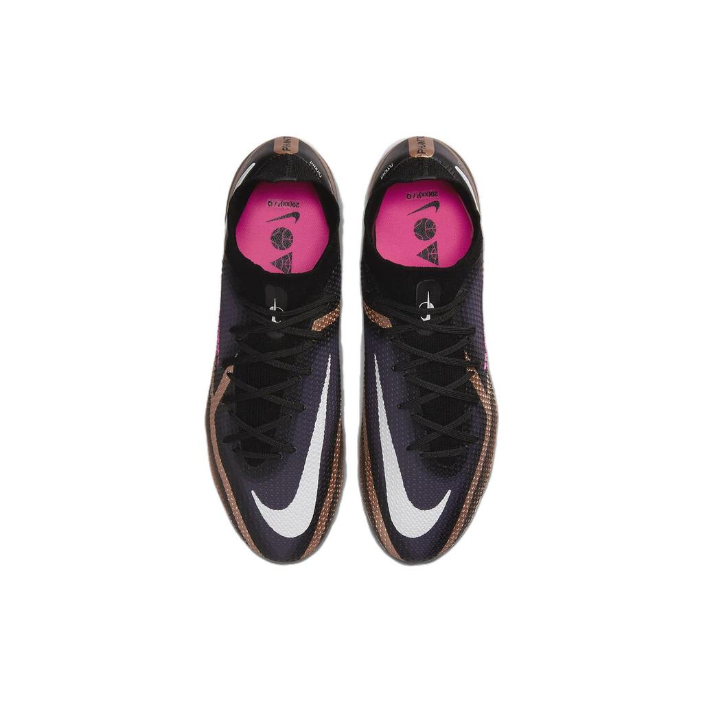 Nike Phantom GT FG Firm Ground Cushioning Slip Resistant Abrasion Resistant Soccer Shoes Unisex Black Red Gold DR5955-810