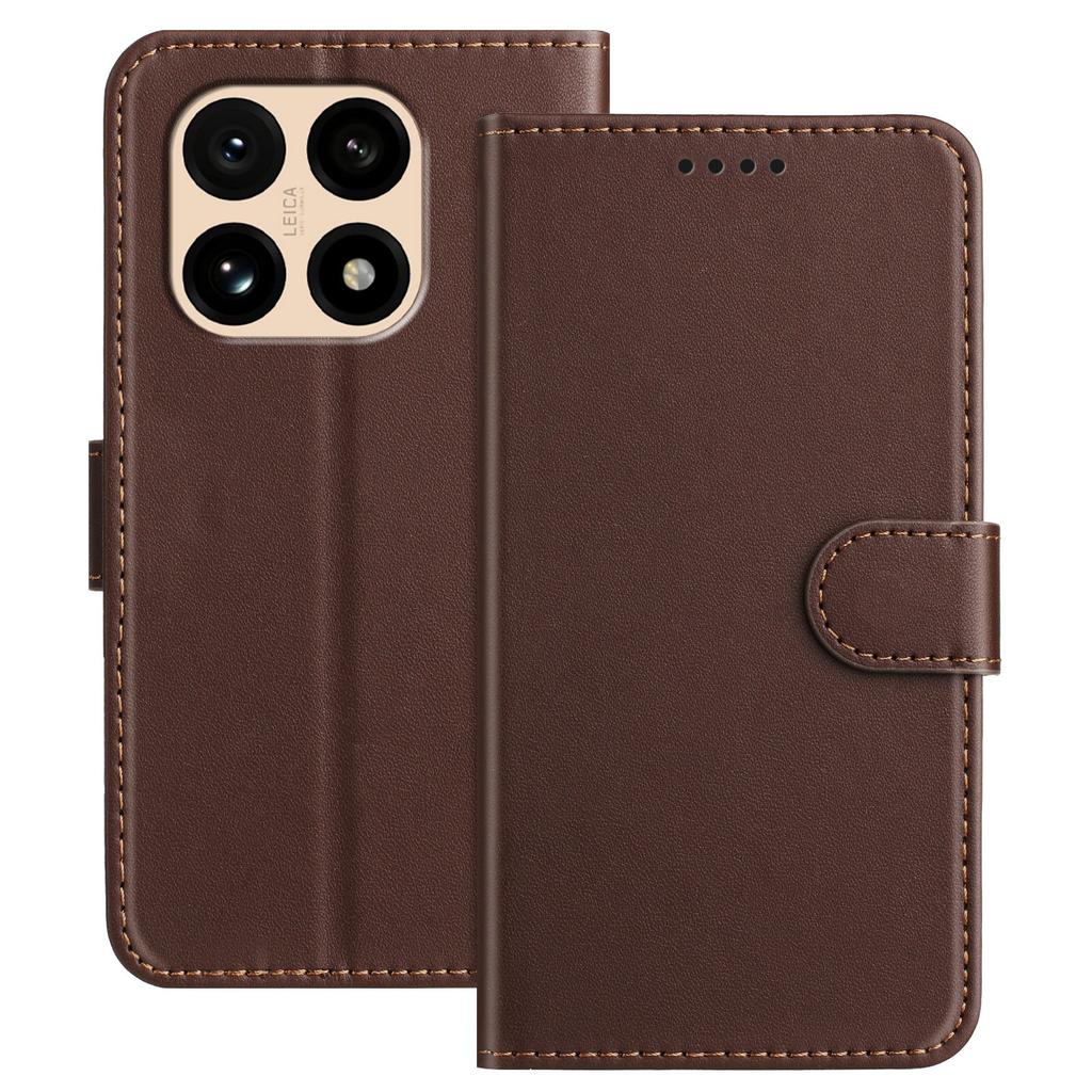 Pro Xiaomi 15T Kožené pouzdro Peněženka Stojánek Jednobarevný Kryt na telefon proti pádu