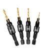 Titanium-Plated Hex Shank Countersink Drill Bit Set for Woodworking Hole Enlarging