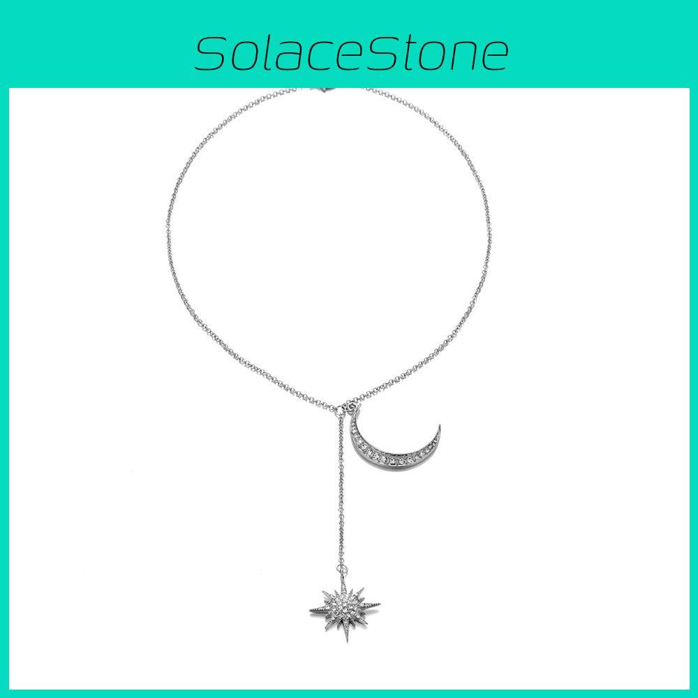 Magnifique Collier Pendentif Étoile Lune Style Européen et Américain Pour les Amateurs de Mode