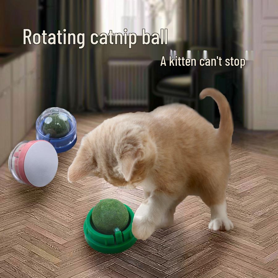 Catnip Ball Toy: Self-Play Boredom Relief, Teeth Grinding & Hairball Control for Kittens.