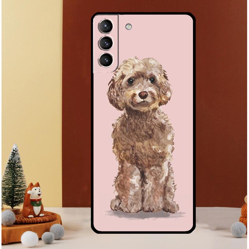 Brown Cockapoo Case For Samsung Galaxy S24 S26 Ultra S22 S23 S25 Ultra S20 S21 Plus S10 S25 FE Cover Funda