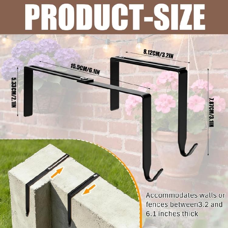 Wall Edge Light Hanging Hook, Metal String Light Holder for Fence Rail and Garden Balcony Lighting In Outdoor Home Line Use Daily Area
