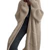 2026 New Autumn and Winter Lazy Wind Long Sweater Jacket Women's Loose Versatile Bottom Long Sleeve Knitted Cardigan