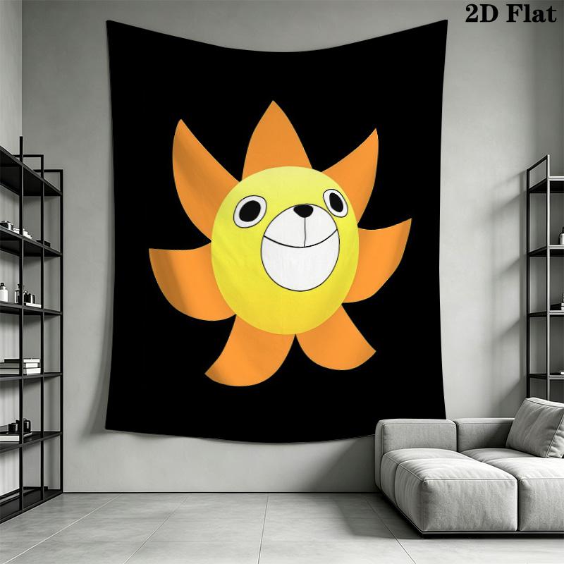 One Piece Jolly Roger Logo Wall Tapestry Aesthetic Wall Hanging Printed Fabric Blanket Decorative Tapestries For Bedroom Living Room Home Decor