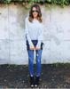 European & American Fall/Winter Sexy Off-Shoulder Batwing Sleeve Knitted Sweater for Women