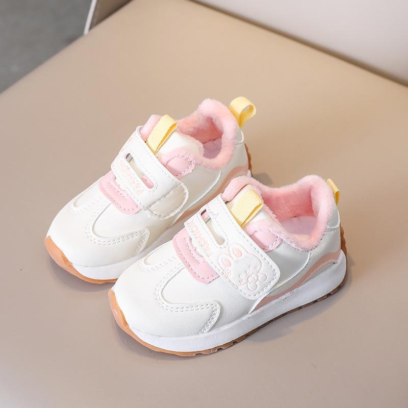 Fleece-Lined Children's Sports Shoes First Walkers for Toddlers, Warm Casual Sneakers for Infants & Young Kids