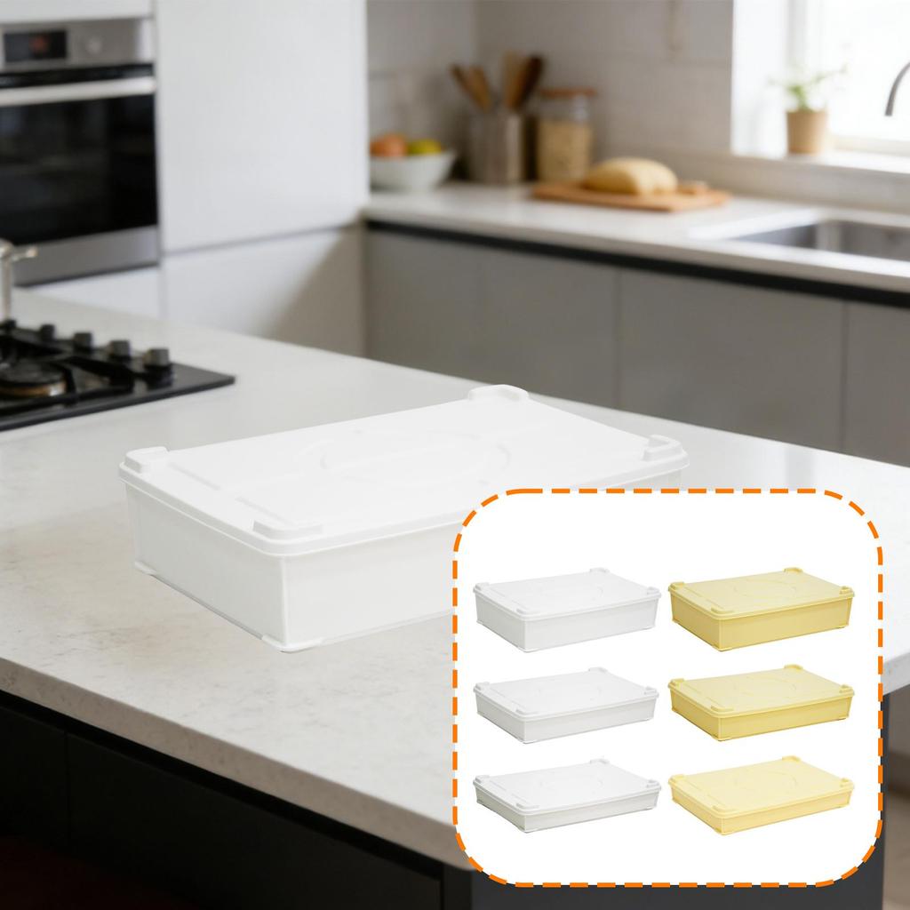 Pizza Dough Proofing Box with Cover Food Storage Tray Portable Versatile Pizza Dough Storage Box for Bakery Household Kitchen
