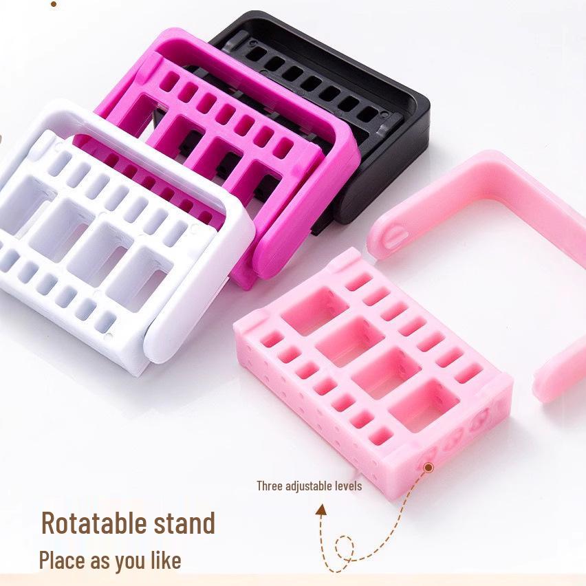Nail Polishing Head Storage Box and Display Stand for Various Styles