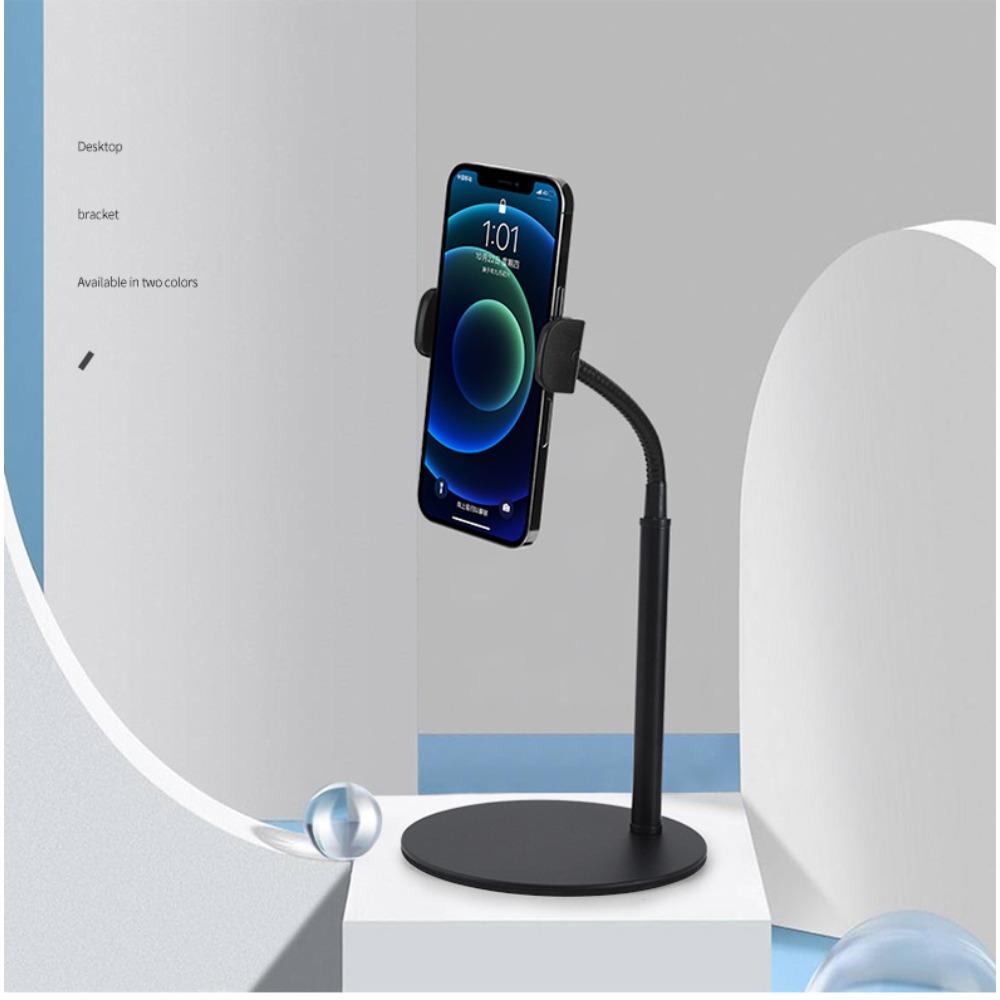 Desktop mobile phone holder Metal bottom Lazy bracket Live selfie artifact Online class Conference Retractable adjustable overhead shot