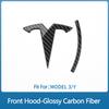 ZFX1 Metal Alloy Car Front Hood Emblem Rear Trunk 3D Sticker for Tesla Model 3 ModelY Replacement Badge Decoration Accessories