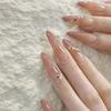 Xiaohongshu Handmade Red Floral Nail Art: Wearable, High-End Whitening Nail Tips Stickers