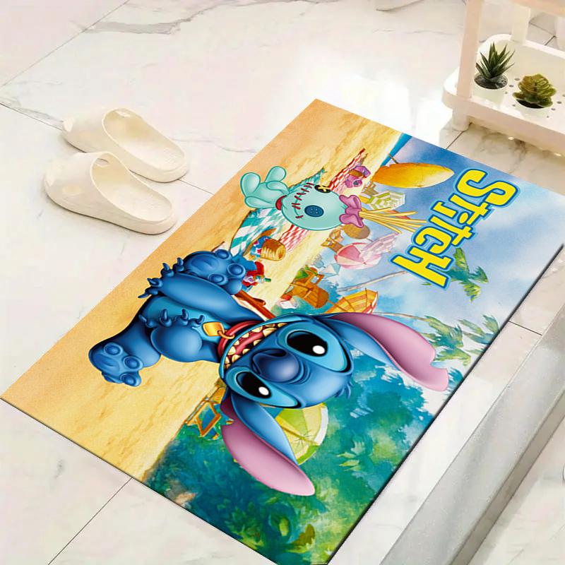 1Pc Stitch'S Tropical Adventure Rug, Office Carpet Indoor Outdoor Doormat, Non-Slip Soft, Living Room, Christmas Halloween Gift. M928597