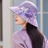 Bucket Hat Summer Visor Women Shopping Sun Hat Fashion Mom Organza Flower Breathable Sun Hat