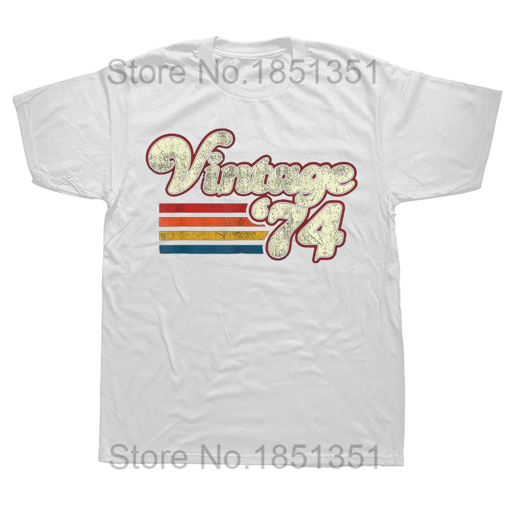 Unisex 50 år gammel Vintage 1974 50-års bursdag Unisex T-skjorte for kvinner Kone Ektemann B-Day Presents Ordtak Sitat Grafisk T-skjorte