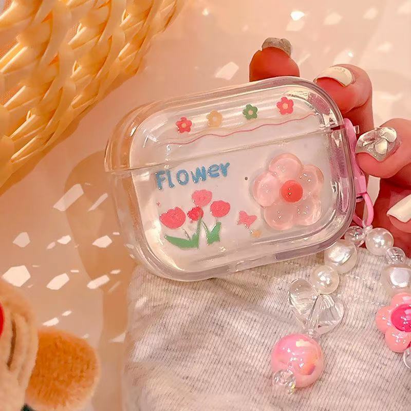 The Fresh Flower earphone case is suitable for Apple AirPods 1 protective case and AirPods Pro 1 earphone protective case