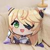 Fischl Cute Cute Genshin Impact Cushion Cover Silky Short Plush Invisible Zipper Dustproof Sofa Pillow Case For Home Decor