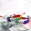 Hand-Woven Round Bead Natural Stone Crystal Double-Layer Woven Couple Bracelet
