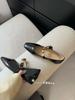 French round head thick heel flat bottom shallow mouth single shoes women's spring and autumn 2025 new versatile one-word buckle with Mary Jane
