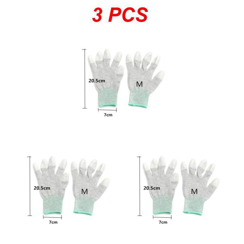 1~10PCS Anti Static Gloves Electronic Working Gloves Household Clean Knitted Gloves Non-slip Wear-resistant Industrial
