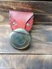 Brass Poem Compass Working Brass Pocket Compass with Leather Case