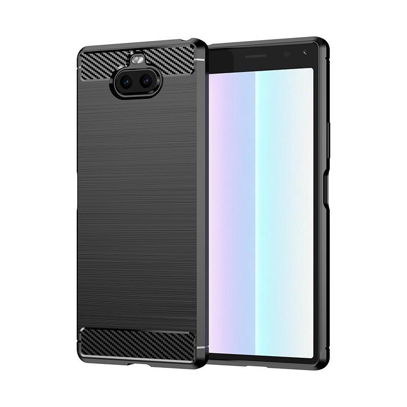 

Suitable Sony8 Drop Resistance Phone Case Xperia8/8Lite Brushed Carbon Fiber Pattern Protective Cover Sony Xperia 8 8 Lite