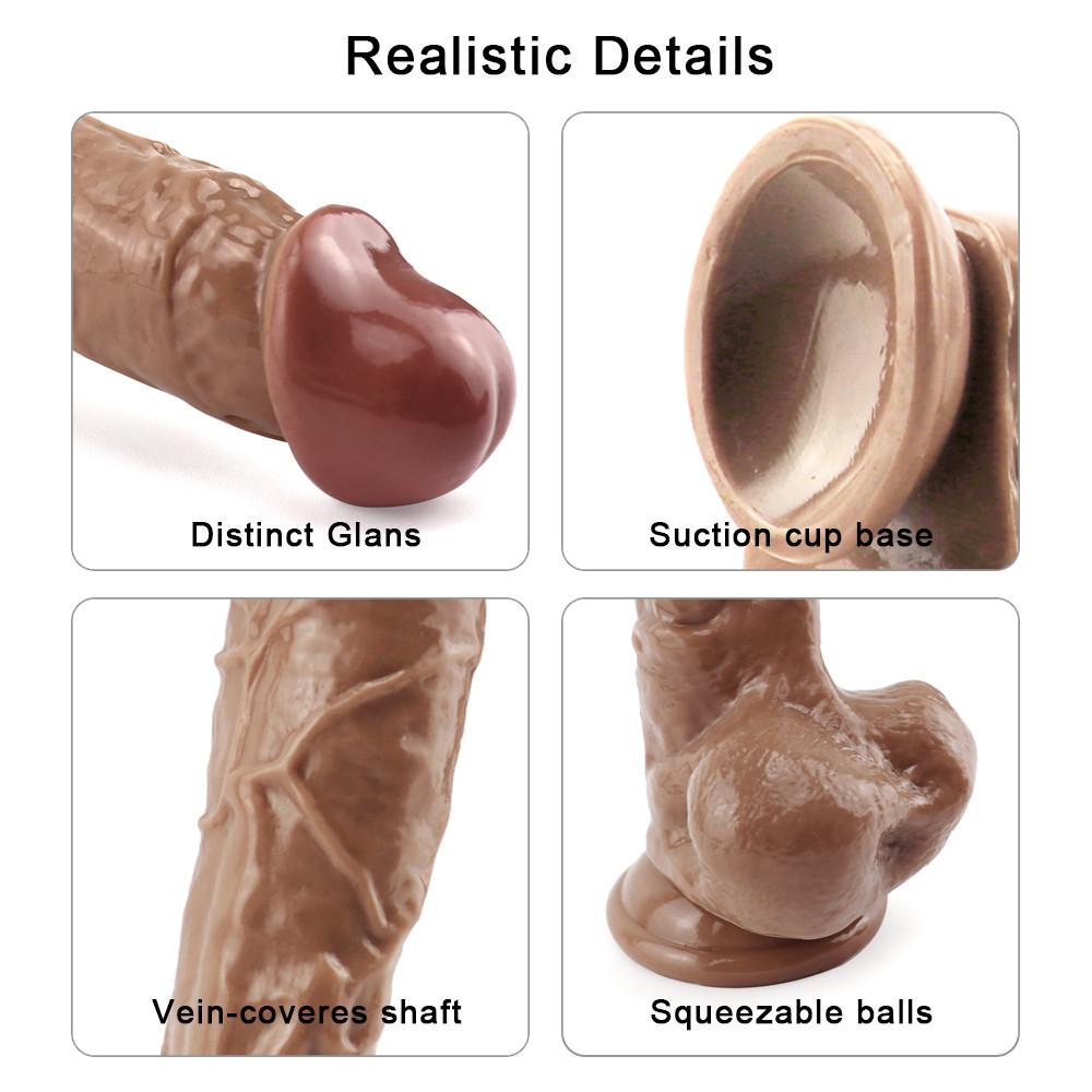 Brown Strap On Dildo Panties Men Wearable  Penis Lengthen Sleeve Strapon Dildo Pants Harness Belt Sex Toys for Man Adult Shop