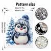 Frameless Pearl Painting Kit Cute Penguin Aesthetic Wall Art DIY Sparkling Bead Canvas Room Decor Creative Craft