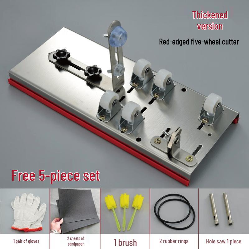 

Jundingying Red Edge Five-Wheel Glass Bottle Cutter