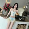 Women's Sweet Floral Strapless Swimsuit - Slimming and Conservative Skirt Style for Hot Spring Vacations
