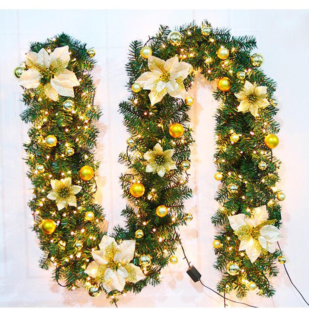  LED Tree Hanging Ornament Rattan Colorful Decoration For Christmas Party