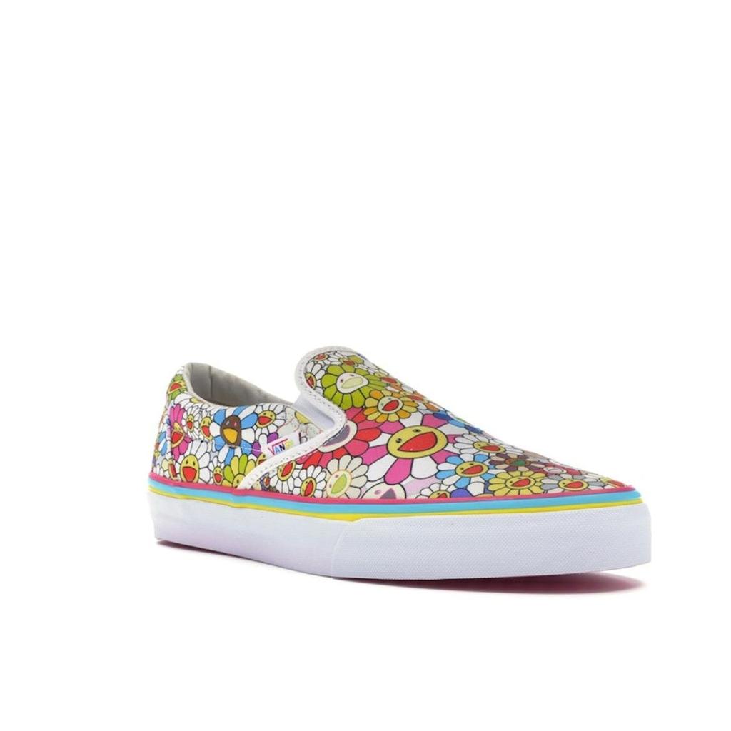 Vans Takashi Murakami Classic Slip-On LX Multi Flower Unisex Sneakers White VN-0ZSIGQC