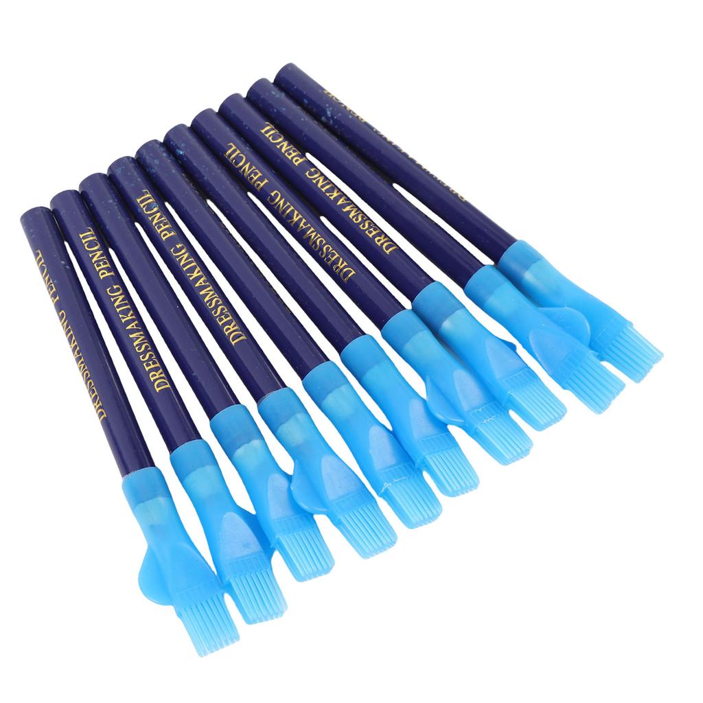 10PCS Sewing Marking Pencils Accurate Multifunctional Fabric Tracing Tailor Pencils with Brushes for Handcraft