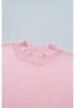 Women's Summer 2026 Color Block Round Neck Knit Top with Wave Edge Trim