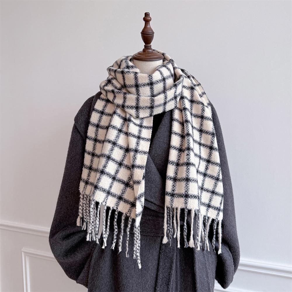 Classic Multi-color Plaid Scarf Cashmere Feeling Woman Acrylic Scarves Warm Checkered Scarf Lady Winter Foulard Bufanda Shawl