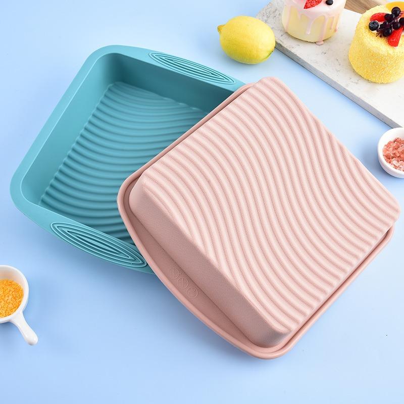 BEPAN 1PC Household Baking Cake Square Silicone Baking Pan Mousse Silicone Cake Pan Bread Mould Kitchen Baking Tools