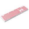 T-WOLF TF770 2.4G Wireless Keyboard Mouse Combo  Punk Round Keycap Comfortable   Typing Wide Compatibility Pink