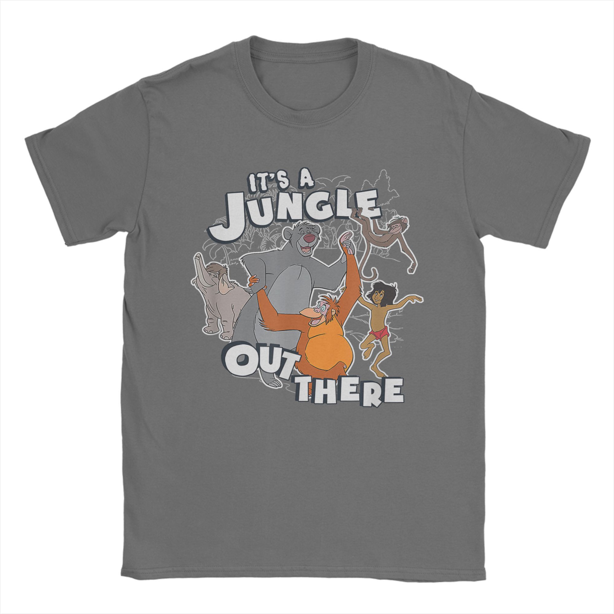 

The Jungle Book It s A Jungle Out There T Shirt Men Cotton Funny T-Shirts O Neck Group Poster Tees Short Sleeve merchandise 6XL 4XL