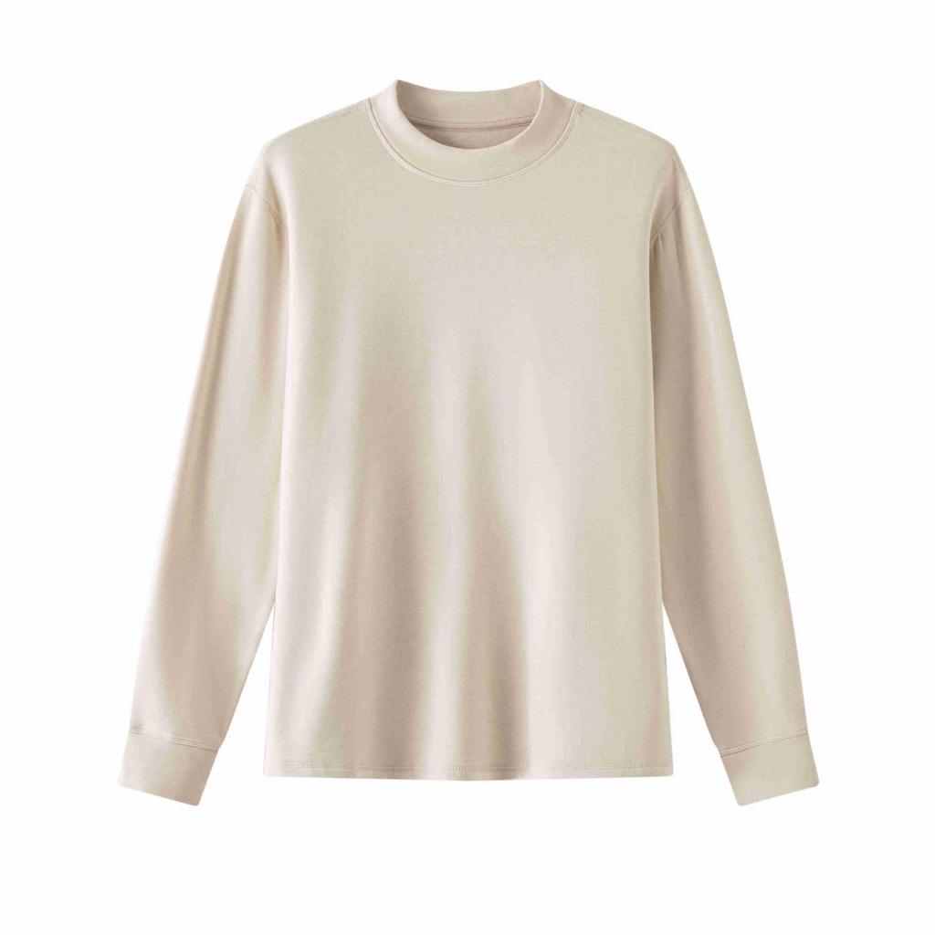 Men's Plus Size Wool Blend Warm Base Layer Top for Autumn and Winter