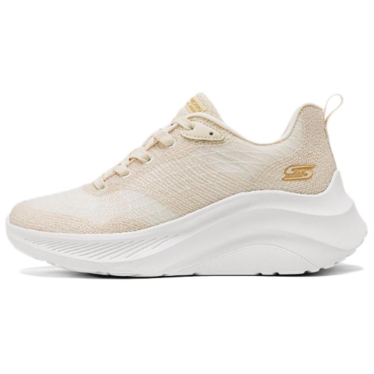 Skechers Memory Foam Удобные Универсальные Низкие Повседневные Кроссовки Женские Коричневый Белый 117524-NAT 37